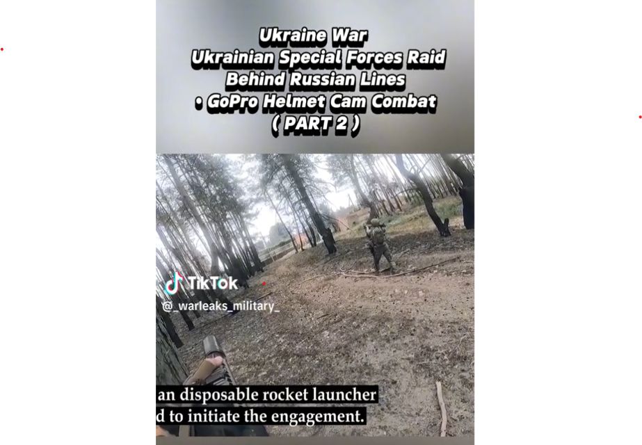 Immagine dal campo di battaglia pubblicata da @Warleaks_military su TikTok.