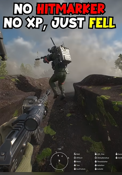 Videogioco Arma Reforger, esempio visivo per la comparazione con immagini di guerra.
