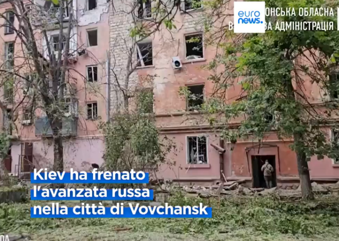 Immagine Euronews relativa alla guerra in Ucraina.